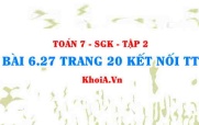 Bài 6.27 trang 20 Toán 7 Kết nối tri thức Tập 2